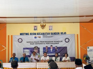 Dorong Kesadaran Hukum, PMII Lamteng Gelar Sosialisasi Pencegahan Konflik Pertanahan