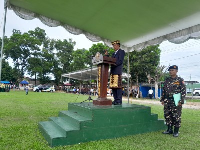 Hari Santri Nasional 2025, MWC NU Seputih Mataram Gelar Upacara dan Bakti Sosial