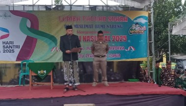 Peringatan Hari Santri, Camat Buminabung Sampaikan “Kado” dari Bupati