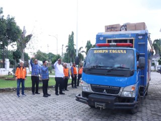 Peduli Kemanusiaan, Pemkab Lamteng Salurkan Bantuan Bencana Sumatera