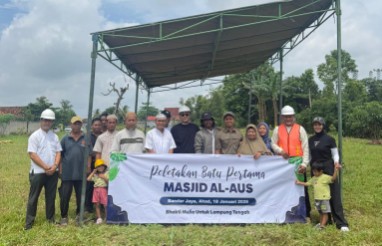 Wujudkan Bhakti Mulia untuk Lampung Tengah, Bangun Masjid Al- Aus di Bandarjaya Barat