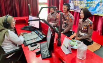 Satlantas Polres Lamteng Sosialisasikan Ops Keselamatan Krakatau 2025 Lewat Rapemda