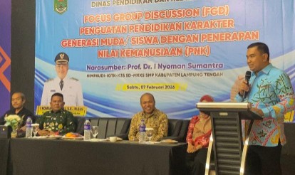 Buka FGD, Kadisdikbud Lamteng; Pendidikan Karakter Fondasi Utama Membangun Generasi