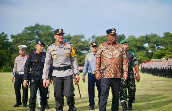 Kapolres Lamteng Pimpin Apel Gelar Pasukan Operasi Ketupat Krakatau 2026