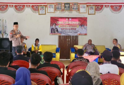 Perkuat Sinergitas, Polres Lamteng Bentuk Pam Swakarsa Sabuk Kamtibmas di Beberapa Kecamatan