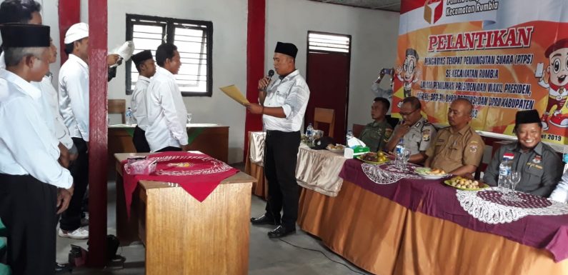 101 PTPS Dilantik, Panwascam Rumbia Ingatkan Netralitas
