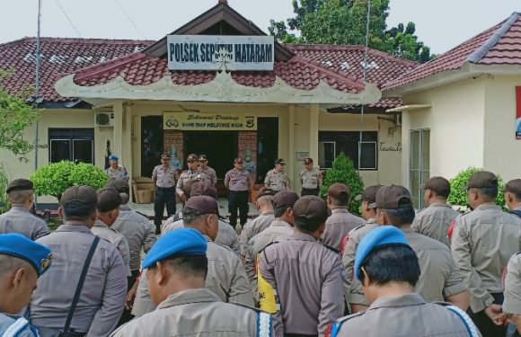 H-1 Pemungutan Suara, Polsek Seputihmataram Apel Pam TPS
