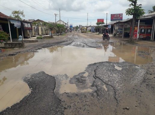 Jalan Provinsi di Seputihmataram Makin Parah