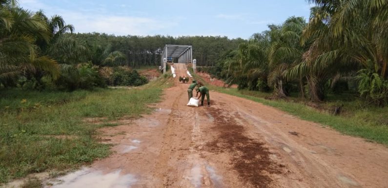 Badan Jembatan Tak Kunjung Ditimbun, Warga Gotong-royong Lakukan Pengecoran