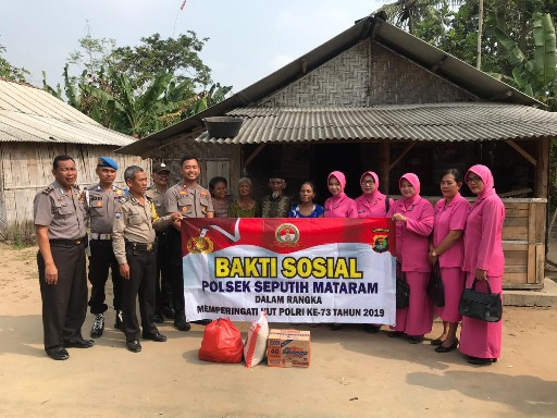 HUT Polri Ke-73, Polsek Seputihmataram Gelar Bakti Sosial