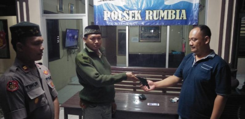 Ops Sikat II Krakatau, Polsek Rumbia Terima Senpira