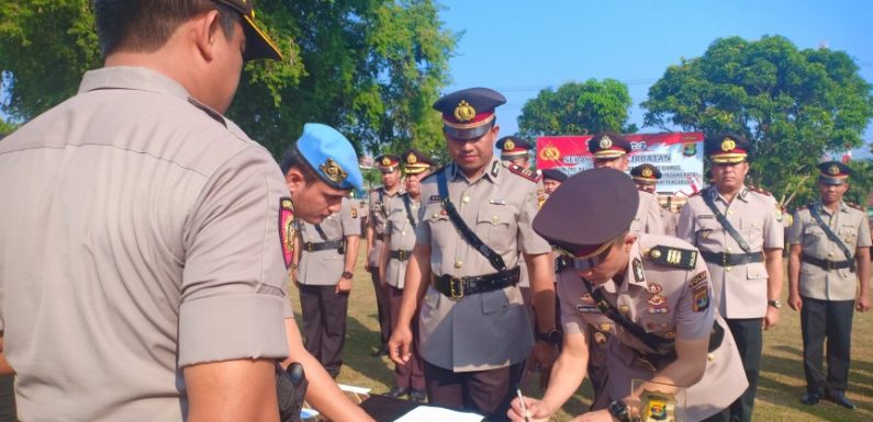 I Made Rasma Pimpin Sertijab Pejabat Utama Polres dan Jajaran Kapolsek