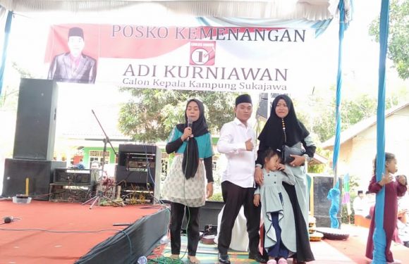 Hari Terahir Kampanye, Calon Kakam Sukajawa Adi Kurniawan Gelar Pengajian dan Santunan