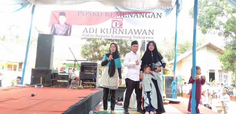 Hari Terahir Kampanye, Calon Kakam Sukajawa Adi Kurniawan Gelar Pengajian dan Santunan