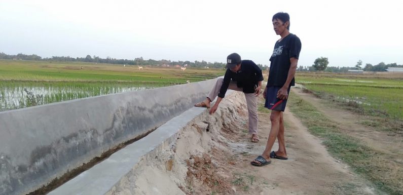 Pembangunan Tersier di Lahan BBI Trimurjo, Baru Selesai Sudah Retak