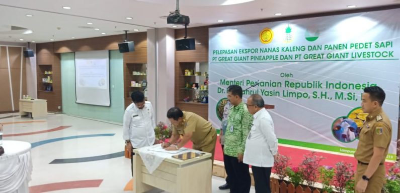 Mentan – PT GGP Teken MoU Sektor Perkebunan, Tanaman Pangan dan Peternakan