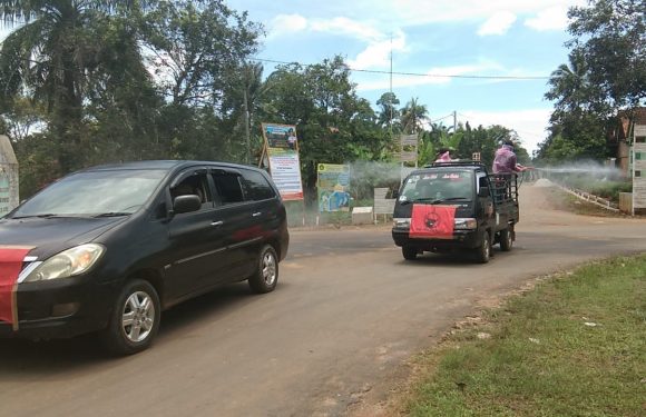 Cegah Corona, Relawan Covid-19 PDI Perjuangan Kalirejo Kembali Semprot Disinfektan