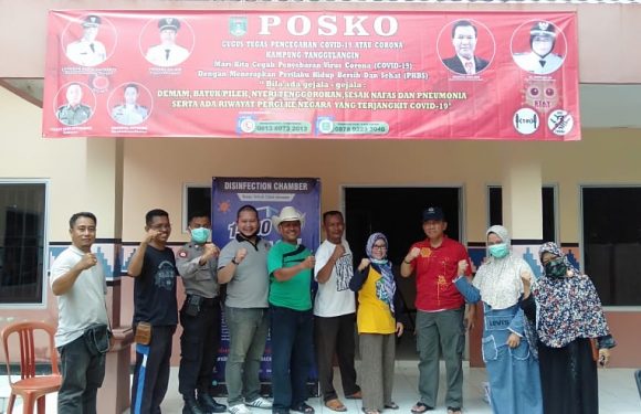 Pertama di Lamteng, Kakam Tanggulangin Siapkan Bilik Disinfektan untuk Warga