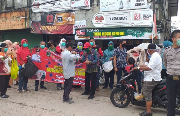 Solidaritas ODP Covid 19, Puskesmas Bandarjaya dan Tim Gugus Tugas Terbanggibesar Berbagi Masker dan Sembako