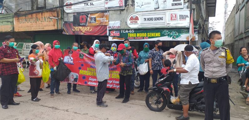 Solidaritas ODP Covid 19, Puskesmas Bandarjaya dan Tim Gugus Tugas Terbanggibesar Berbagi Masker dan Sembako