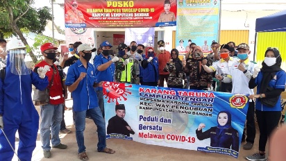 Aksi Peduli Karang Taruna Lamteng Perangi Covid 19 di Waypengubuan