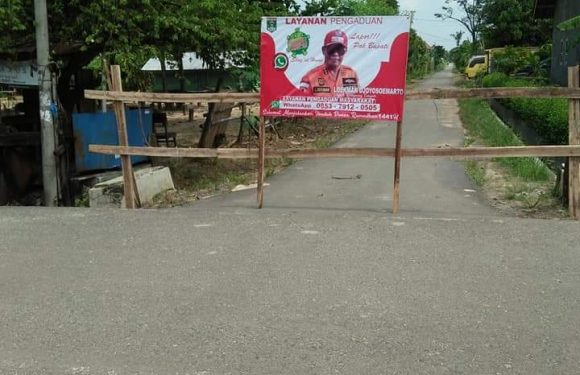 Satu Warga Positif Covid-19, Ruas Jalan Kampung Adijaya Ditutup