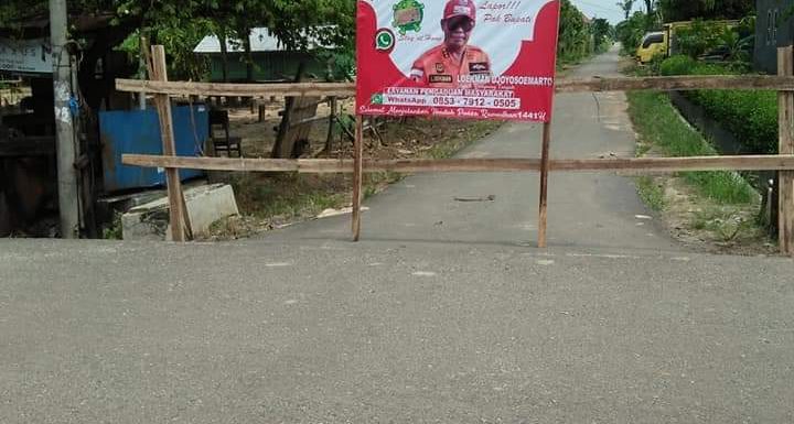 Satu Warga Positif Covid-19, Ruas Jalan Kampung Adijaya Ditutup