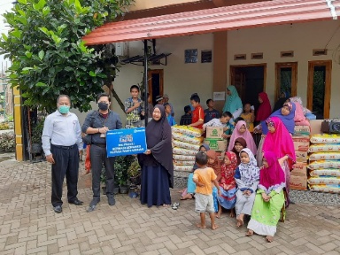 Lagi, BRI Peduli Berbagi Sembako Menyasar Panti Asuhan di Bandarjaya Barat