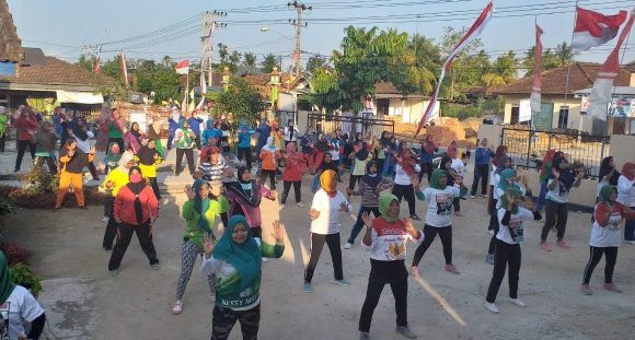 Seputihagung Antusias Ikuti Senam Bersinar