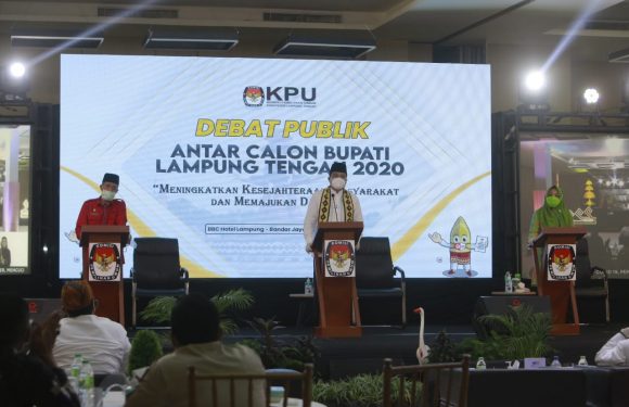 Tiga Paslon Hadir di Debat Publik Pilkada Lamteng
