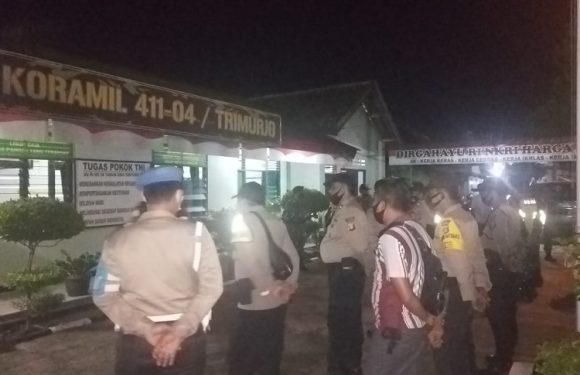 Jelang Pilkada, TNI/Polri dan Pol PP Trimurjo Gelar Patroli Gabungan Skala Besar