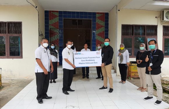Adaptasi New Normal, BRI Kanca Bandarjaya Bantu Sarana Pencegahan Covid-19 di Tiga Pasar Lampung Tengah