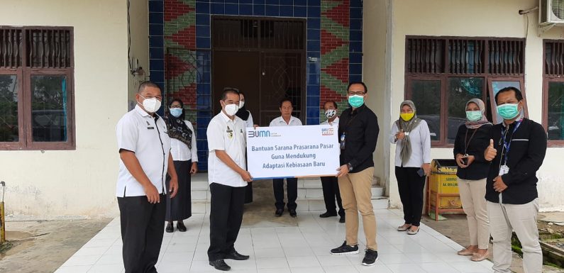 Adaptasi New Normal, BRI Kanca Bandarjaya Bantu Sarana Pencegahan Covid-19 di Tiga Pasar Lampung Tengah