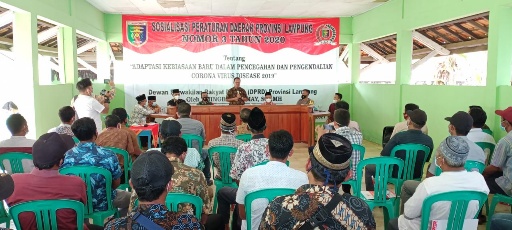 Ketua DPRD Lampung Sosialisasikan Perda No 3 Tahun 2020 di Trimurjo