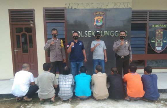Polsek Punggur Tangkap Delapan Penjudi  Koprok