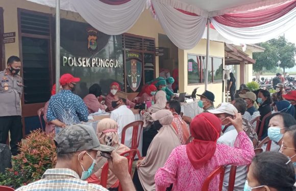 Polsek Punggur Vaksinasi Covid-19, 350 Dosis Disuntikan