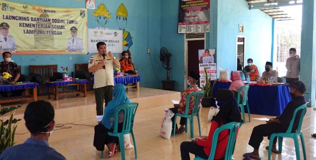 Bupati Musa Ahmad Launching BST Kemensos di Lamteng