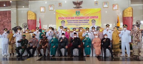 Ini Pejabat Eselon II, III dan IV Pemkab Lamteng yang Dilantik Bupati Musa Ahmad