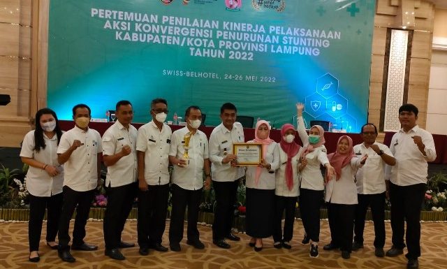 Top, Lamteng Raih Predikat Pertama Kinerja Penurunan Stunting di Lampung