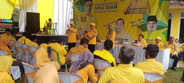 Konsolidasi Kader Partai Golkar Kecamatan Bumiratunuban, Edi Yonisa Siap Tempur Pada Pileg 2024
