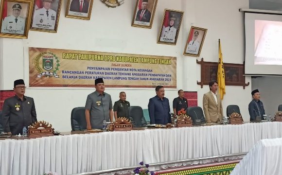 DPRD Lamteng Gelar Paripurna Penyampaian Pengantar Nota Keuangan Raperda APBD TA 2023, Naik Jadi Rp2,7 T