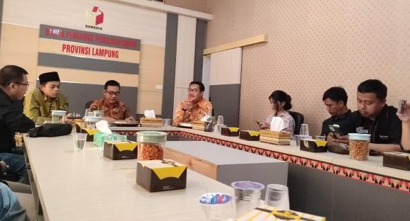 Bangun Sinergi Pemberitaan dan Informasi, SMSI Lampung Audinsi dengan Bawaslu