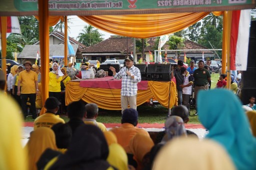 Bupati Lamteng Musa Ahmad Hadiri Bunga Kampung Mekar di Dusun Kecamatan Trimurjo