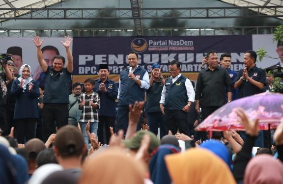 Anies Baswedan Hadiri Pelantikan Sayap Partai NasDem Se-Lampung dan Pelantikan DPC  DPRt Se-Lampung Tengah