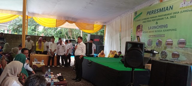 Bupati Lamteng Resmikan LPMDes Sekaligus Launching Beras Bunga Kampung