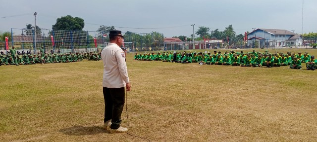 Tingkatkan Kapasitas Jelang Pemilu, 498 Linmas Kecamatan Punggur dan Kotagajah Ikuti Apel Pasukan