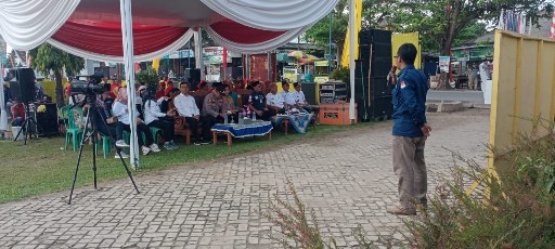 Kirab Pemilu 2024, KPU Lamteng Bersama PPK Punggur Grebek Pasar Tanggul Angin