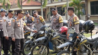 Kapolres Lamteng Cek Randis Personil Jelang Pemilu 2024 Mendatang