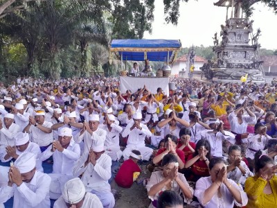 Umat Hindu Kampung Dharmaagung Rayakan Nyepi