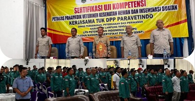Petugas Paramedik Veteriner IB dan Keswan Lamteng Ikuti Sertifikasi Uji Kompetensi
